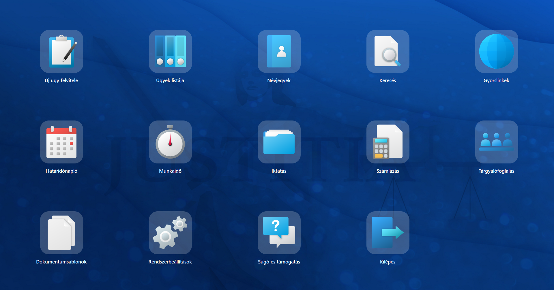 Justitia Ügyvédi Ügyviteli Rendszer